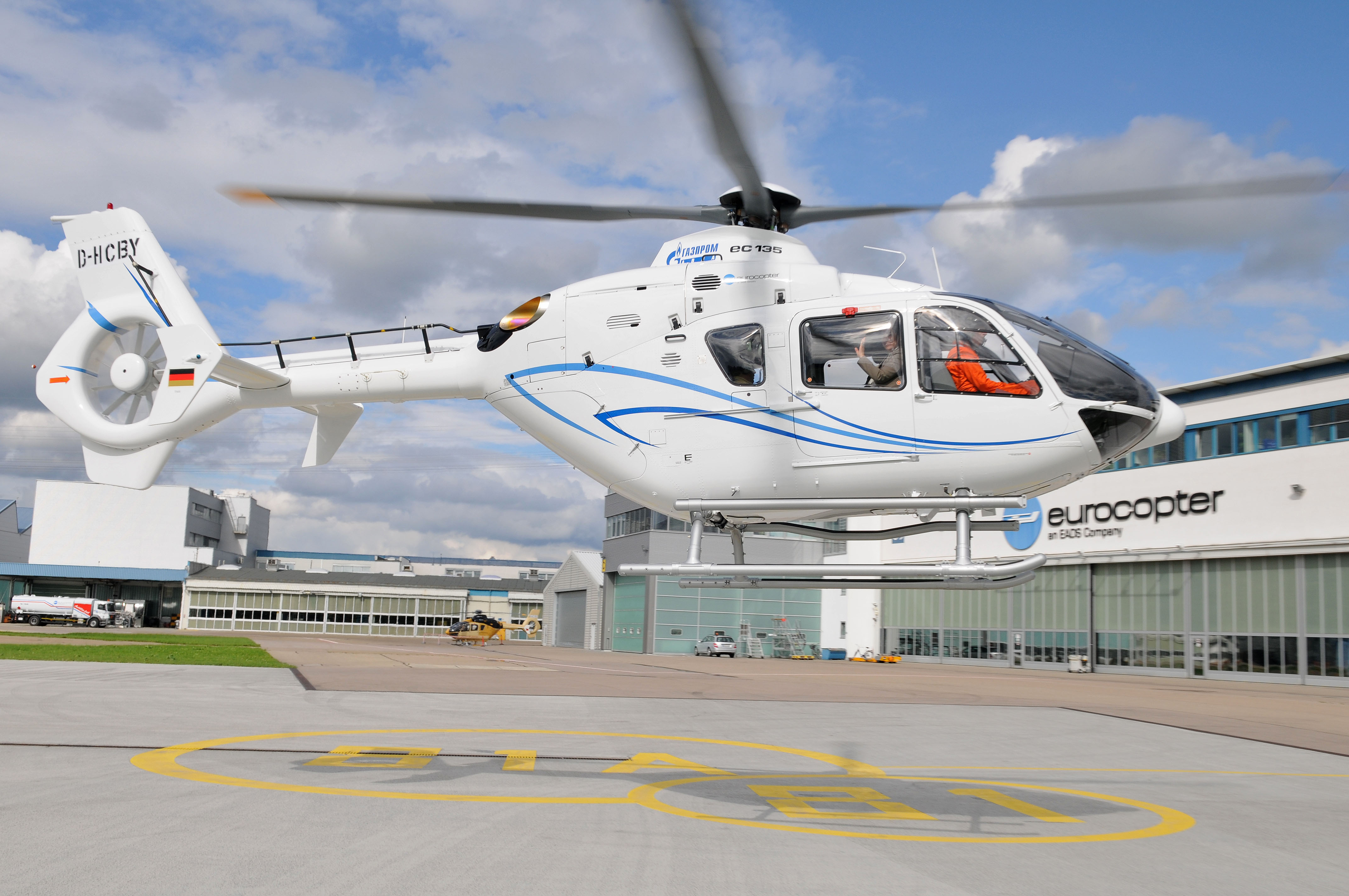 first EC135 T2i helicopters, part of a purchase contract for eight EC135 he...