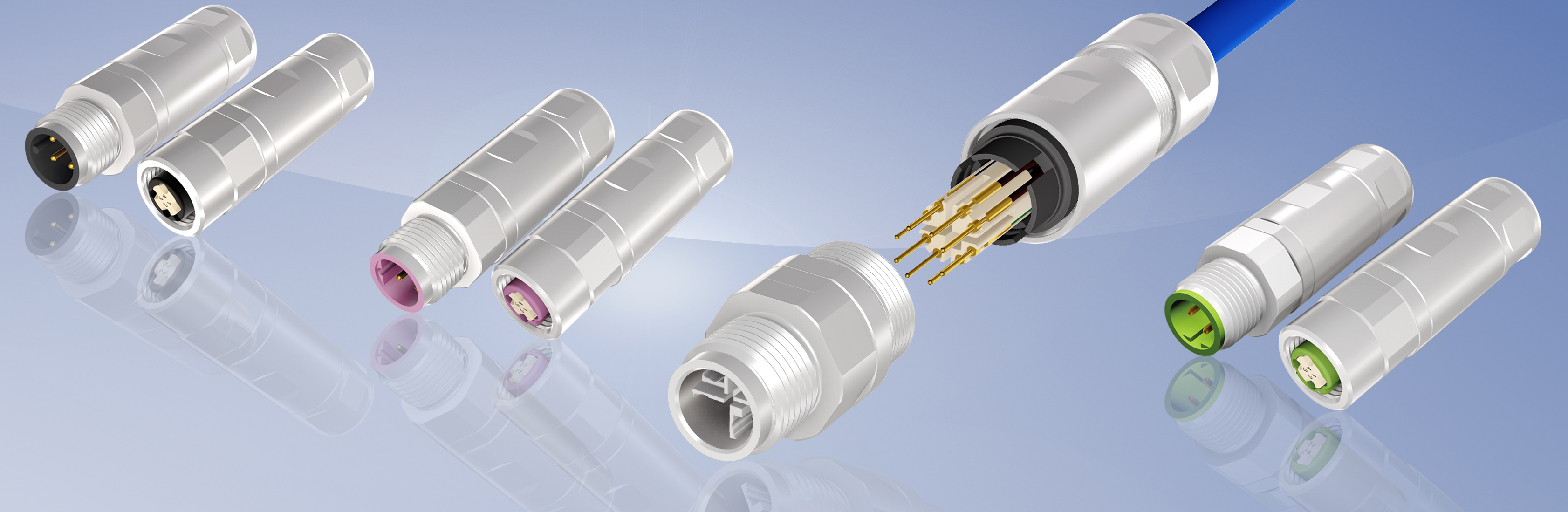 M12x1 Connectors • Crimp Termination • Field Attachable • A-, B-, D ...