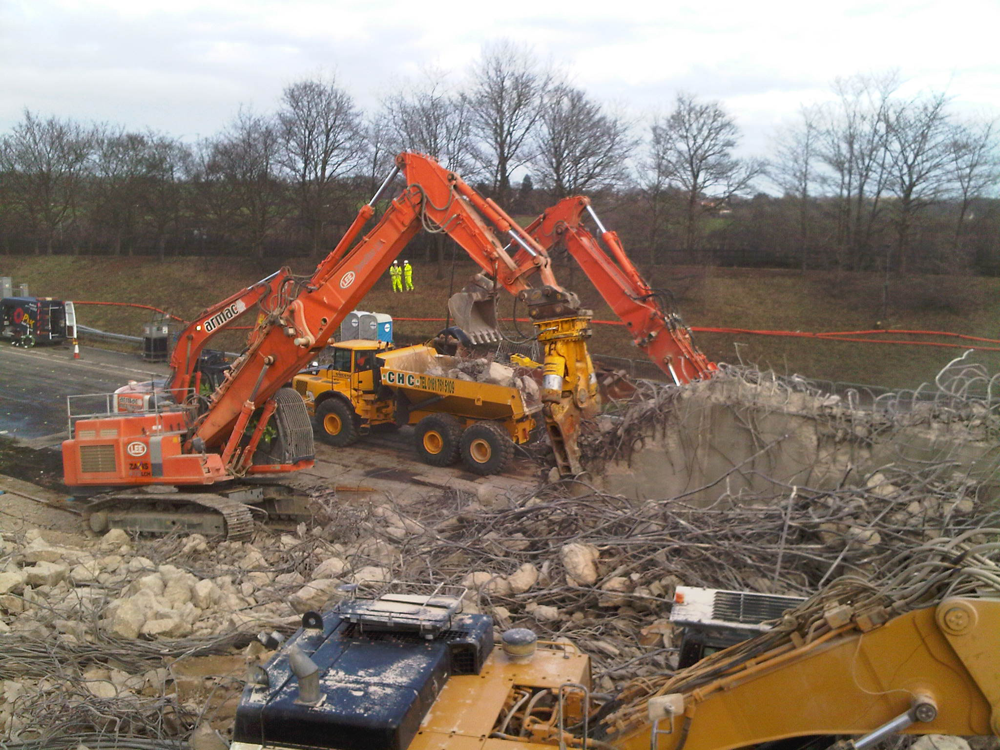 Atlas Copco unterstützt Armac bei 36StundenAbbruch der Catthorpe