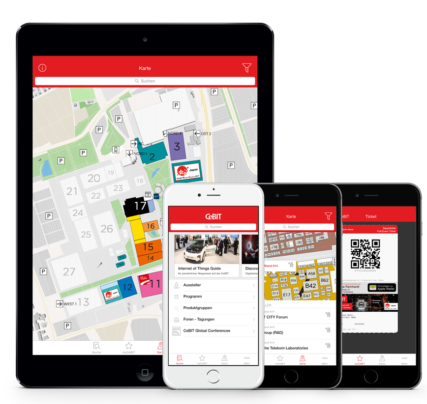 CeBITApp 2017 Klare Benutzerführung, neue Filter und Exportoptionen