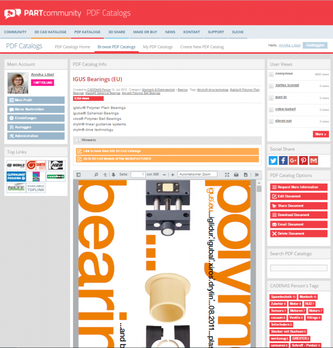 Über 5 500 000 Views der PDF Kataloge auf Ist Ihr