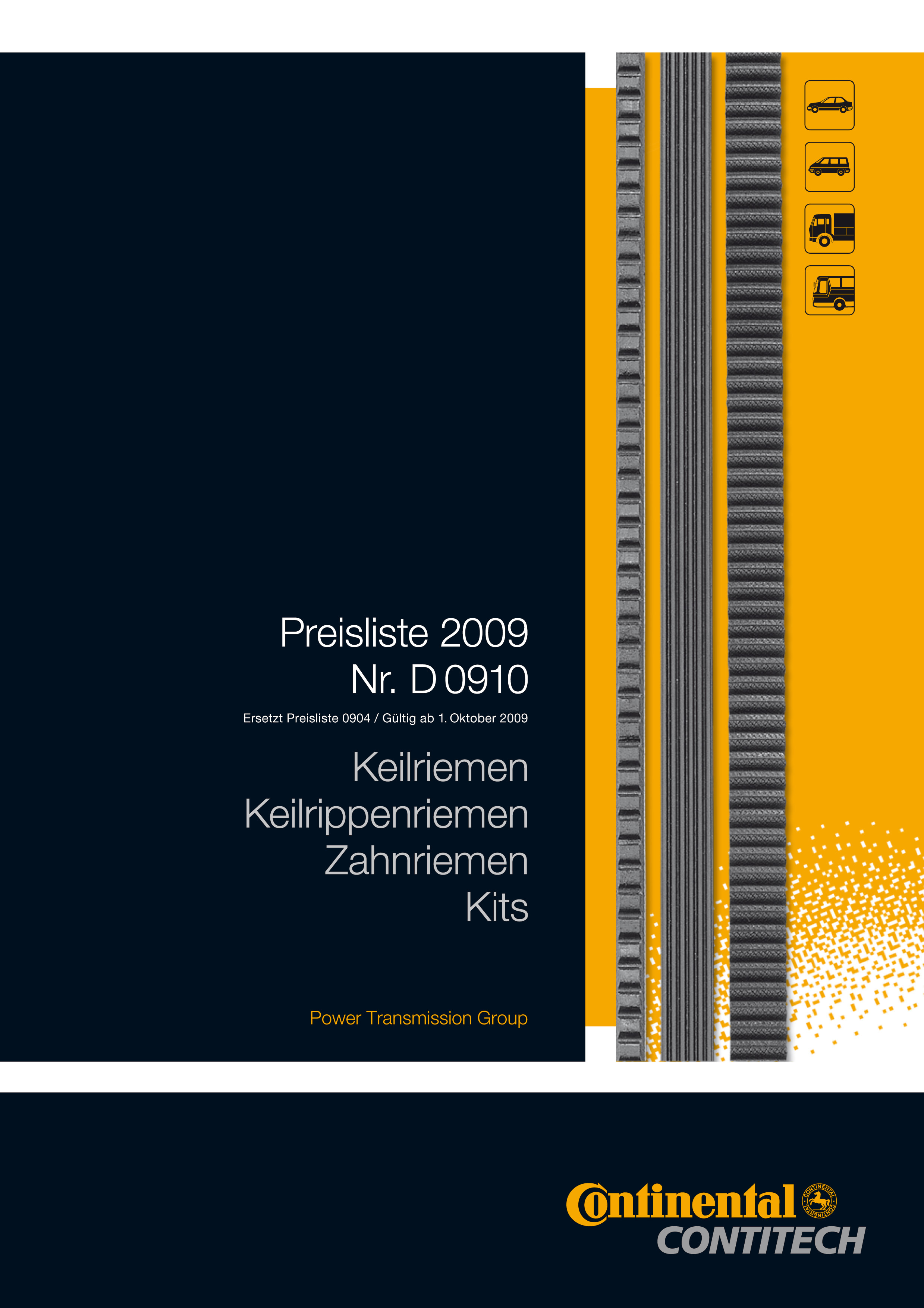 ContiTech Neue Preisliste für KfzAntriebsriemen, ContiTech