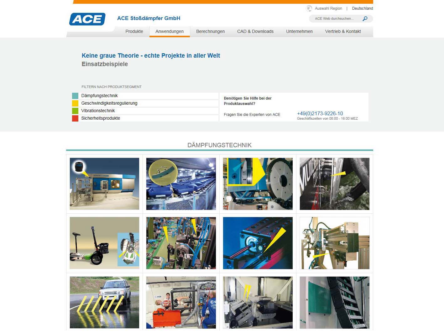 www.ace-ace.de - die Adresse bleibt, der Rest ist neu, ACE Stoßdämpfer ...