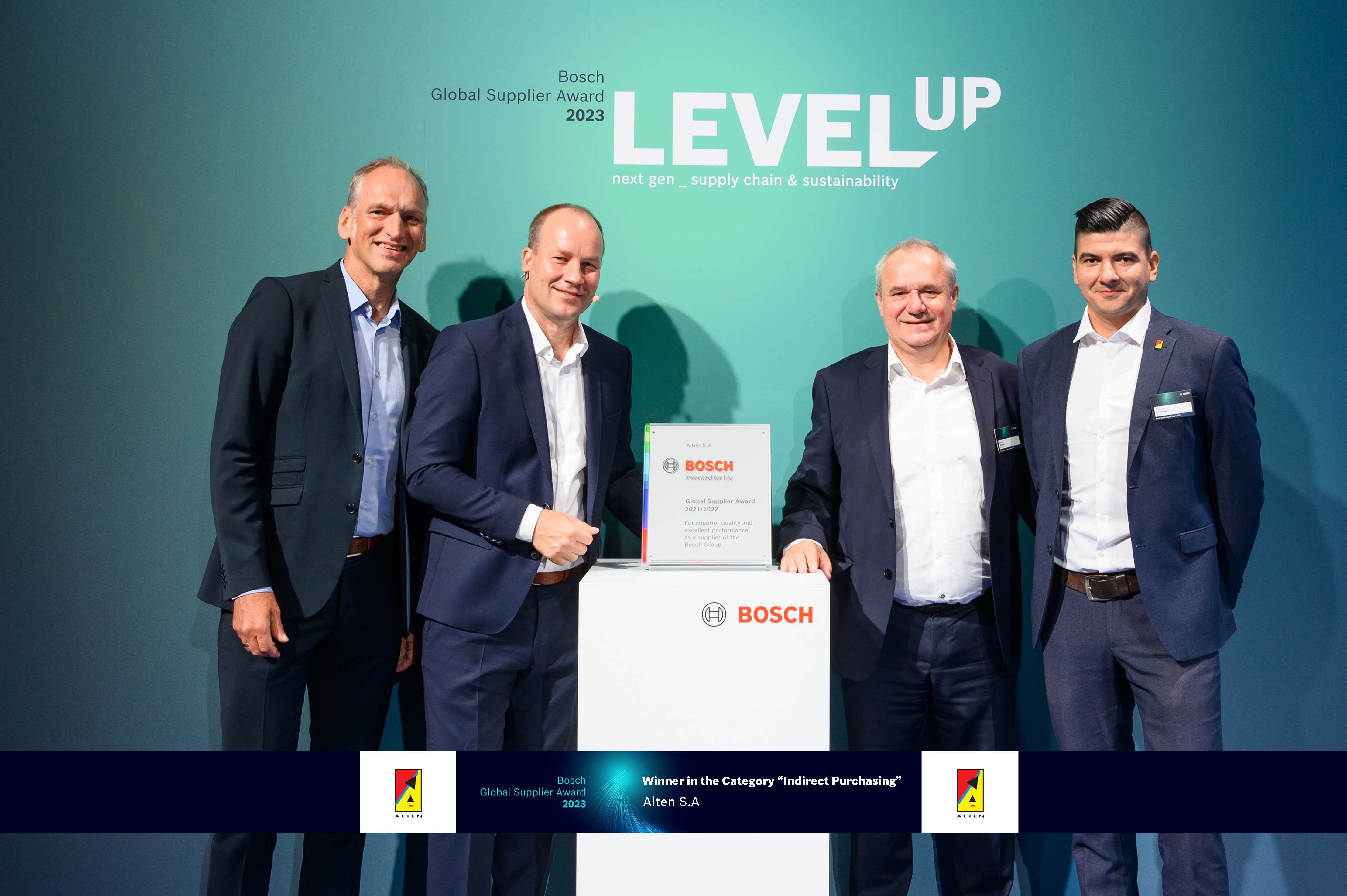 ALTEN Group mit dem Bosch Global Supplier Award 2023 als Anerkennung