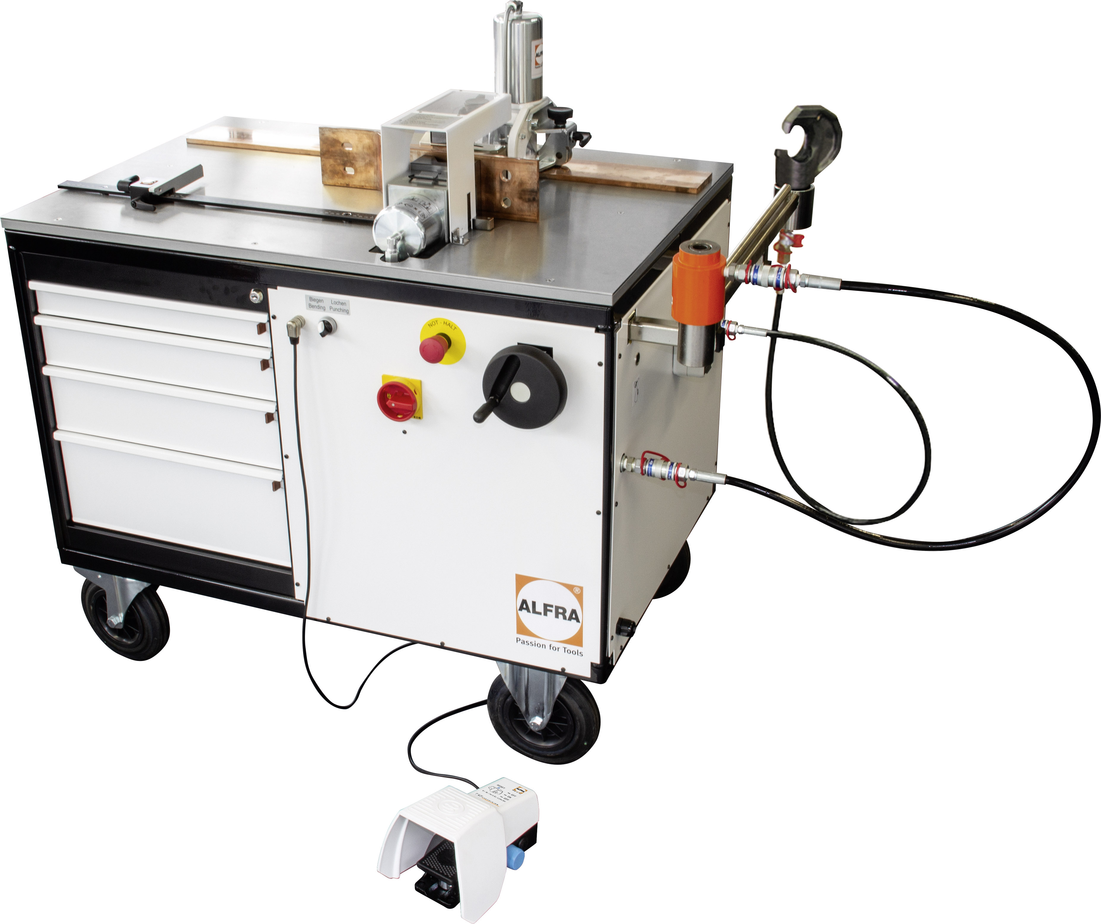 Hand-operated punching machine - Compact® - ALFRA GmbH - hydraulic / for  metal sheets / punching