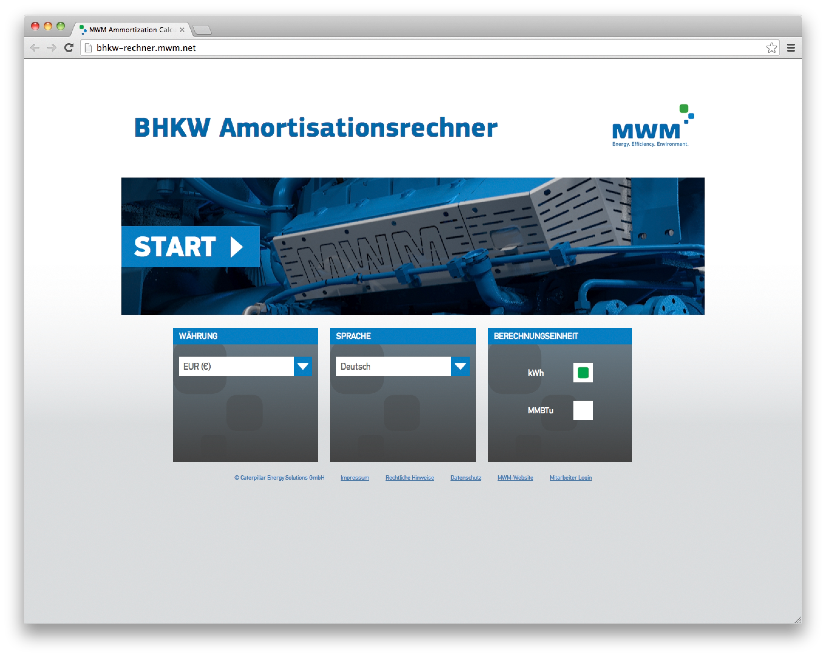 MWM stellt neuen Amortisationsrechner vor, Caterpillar Energy Solutions