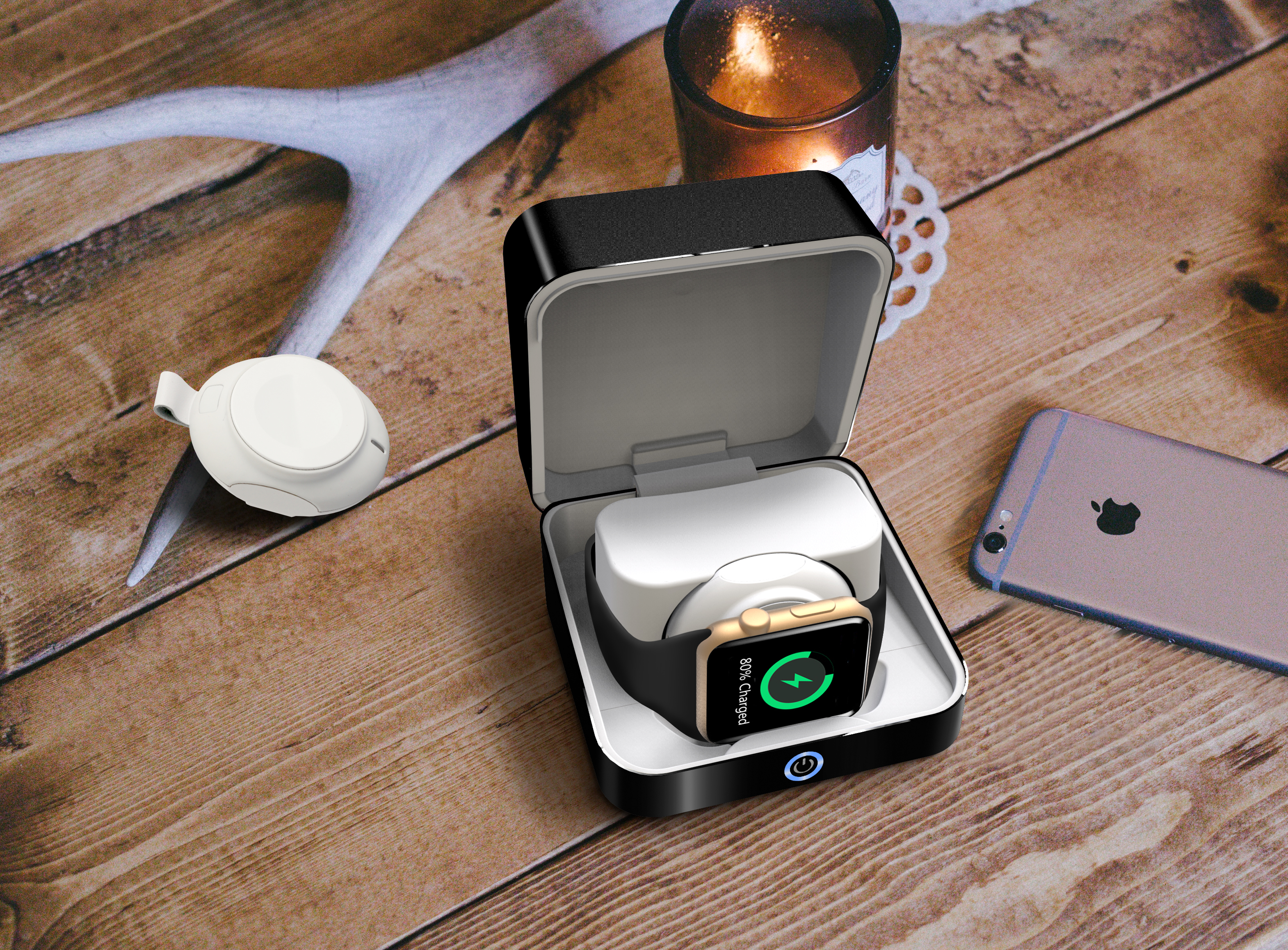 Die Powerbox+Powerbank Pocket für APPLE Watch 1,2 & 3 ( 38 & 42mm). Jetzt mit höherer Kapazität