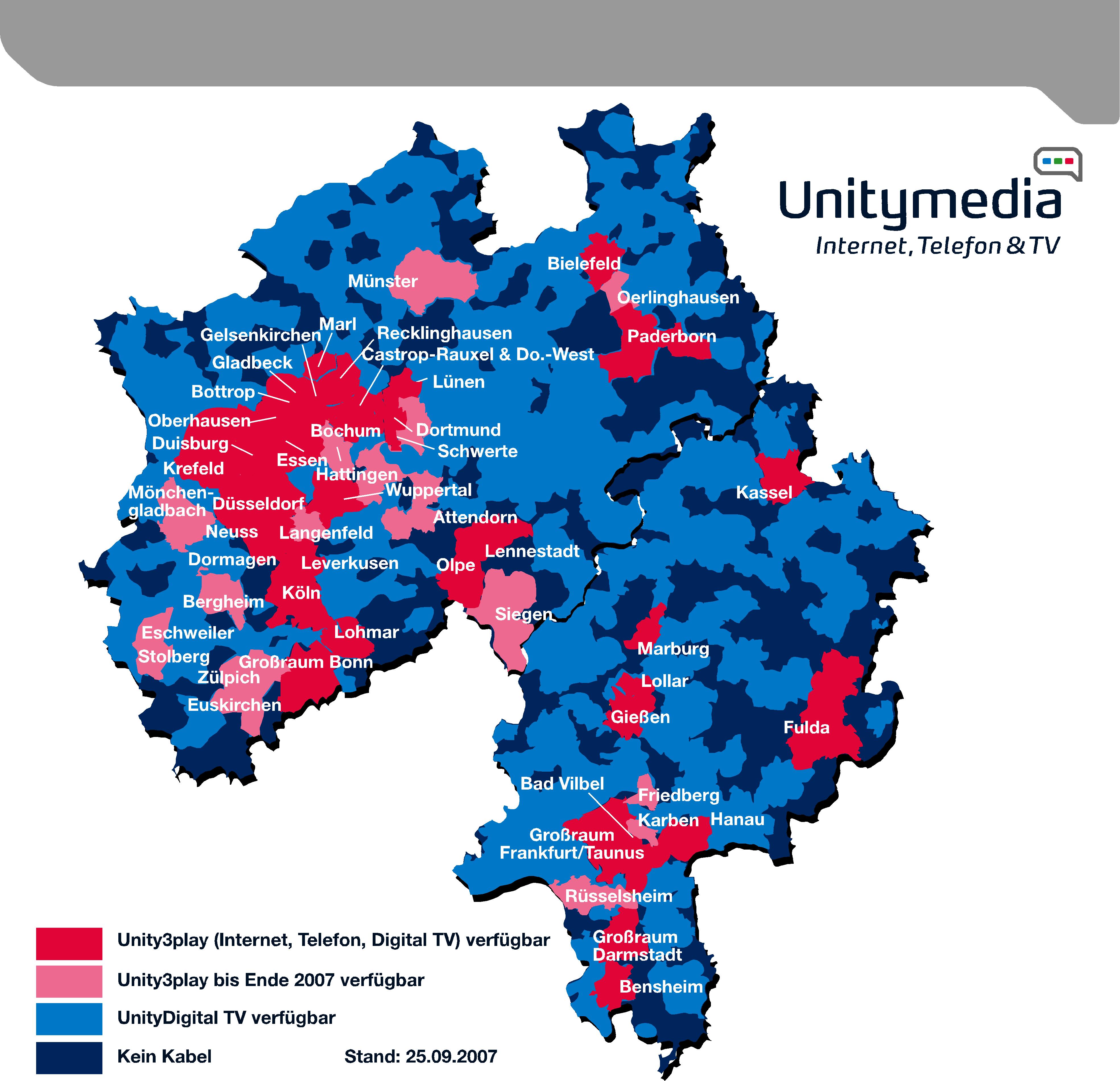 Unitymedia Verfügbarkeit Karte | Karte