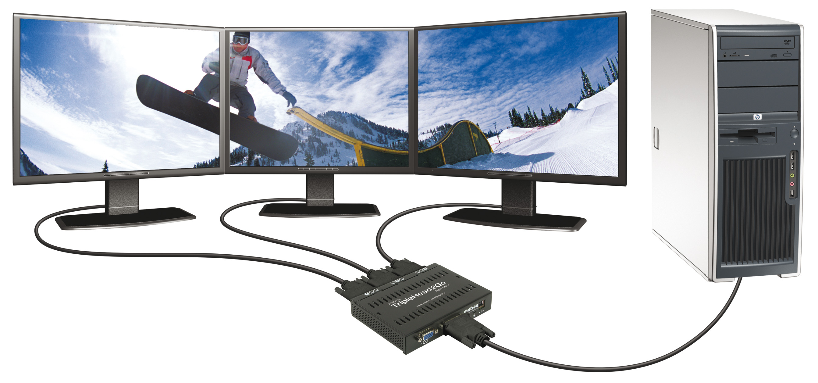 Как подключить второй монитор. Matrox VGA X 2. Подключаем 2 монитора к ПК. DISPLAYPORT подключить 2 монитора. Matrox triplehead2go Green Light.