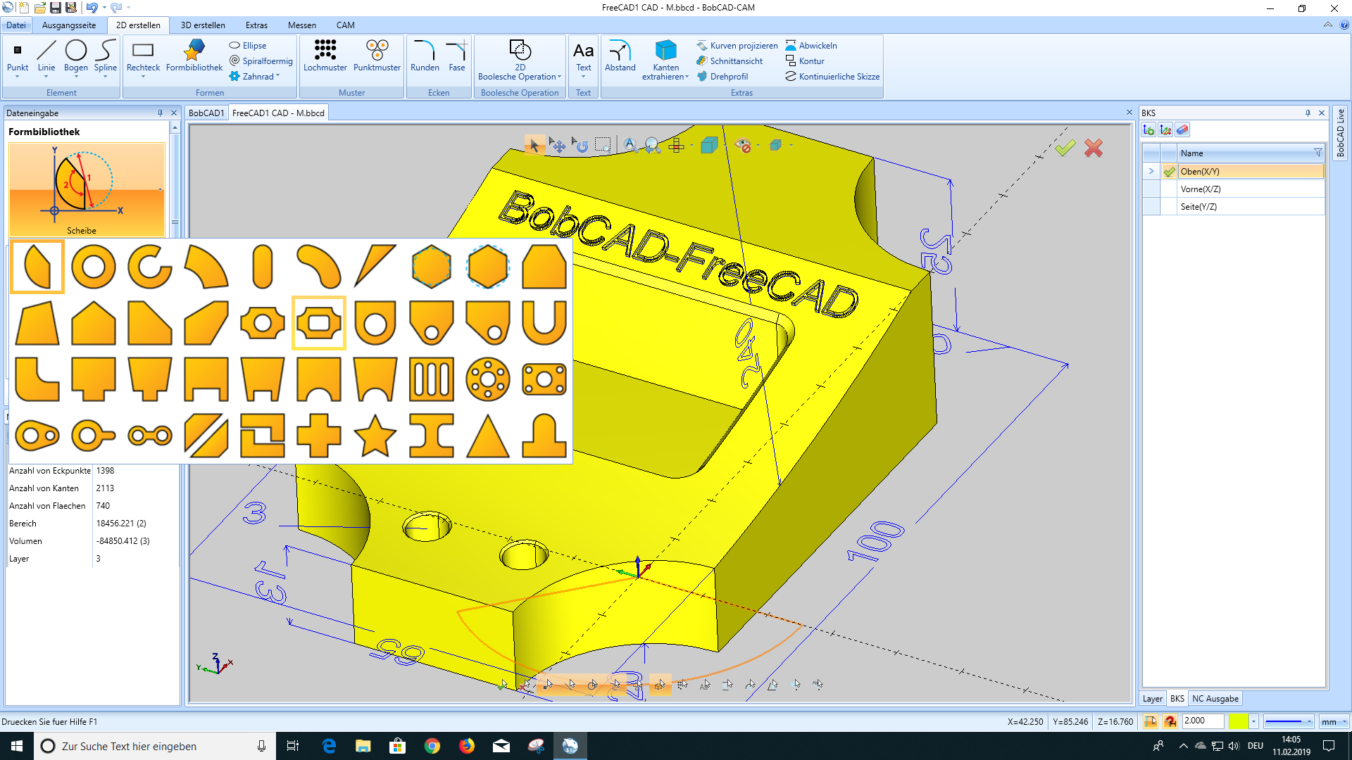 freecad 3d to 2d drawing