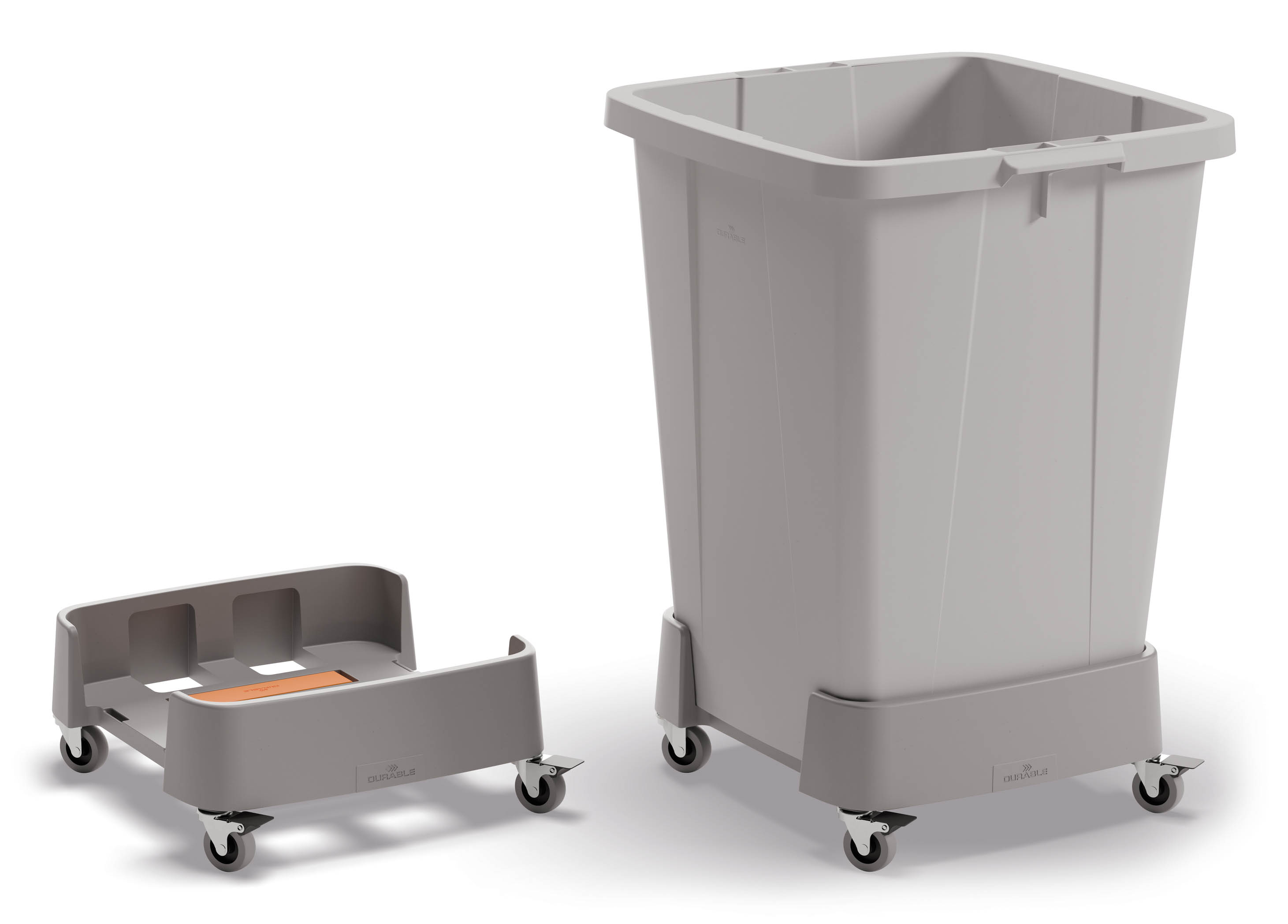 Chariot à Roulettes Durabin® 334137 90L Polypropylène Recyclé Graphite - Chaînable