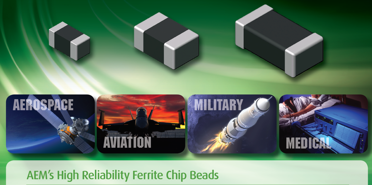 High Reliability Ferrite Chips Beads für Medizintechnik ,Militär, Luft