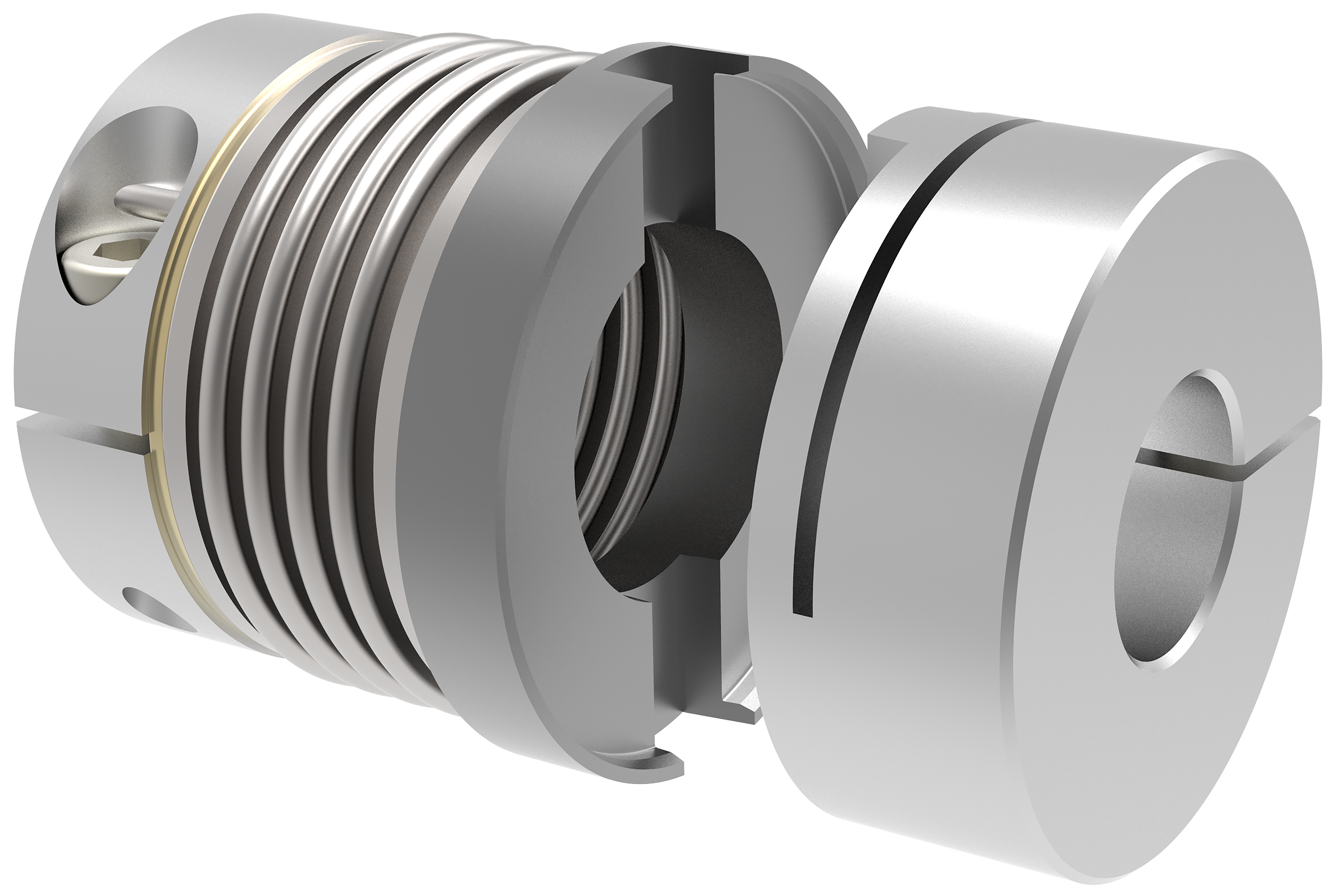 QUARKZMAN Alu-Wellenkupplung 5–10 Mm – Flexibel, L25xD20, Gold, Für Encoder & Motoren, 2 Stück