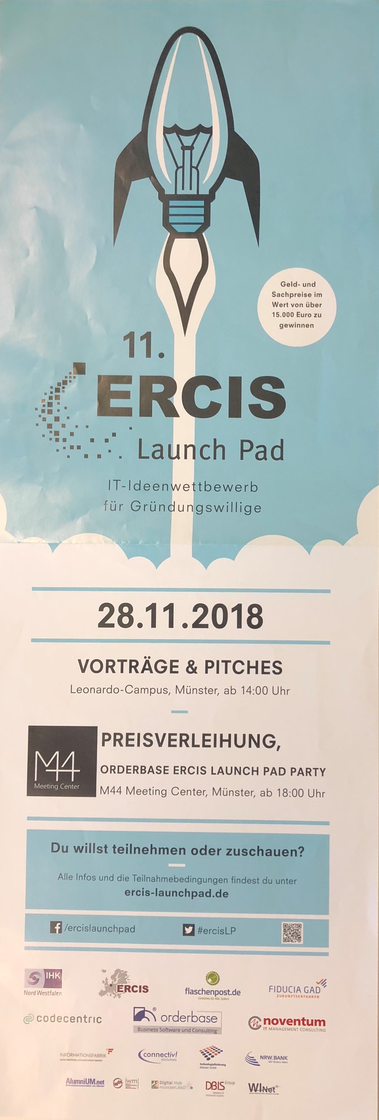 Uwe Rotermund Juror beim 11. ERCIS Launch Pad dem ITIdeenwettbewerb