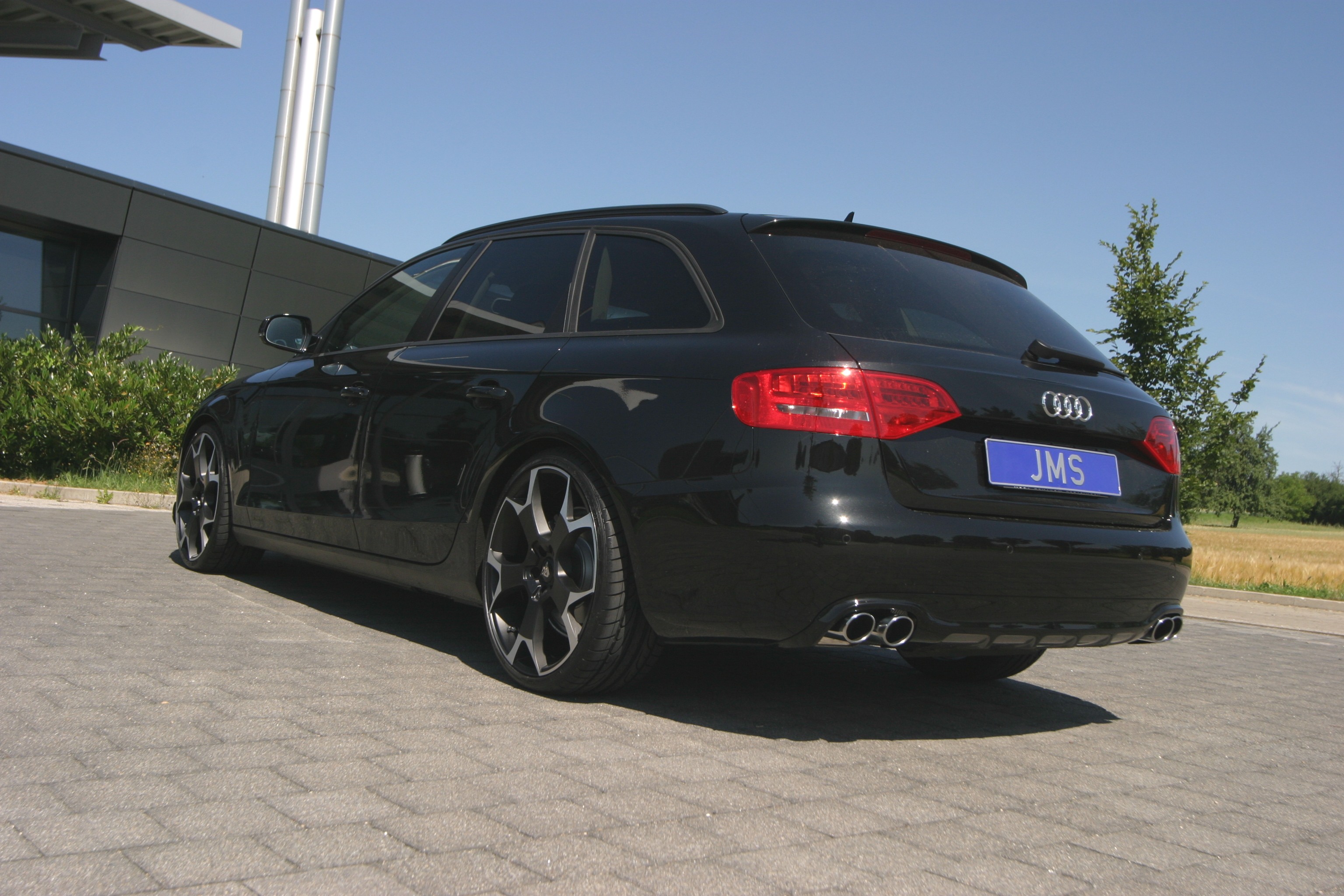 Audi A4 B8 tuning from jms with 20 inch aluminum ghost wheels, JMS