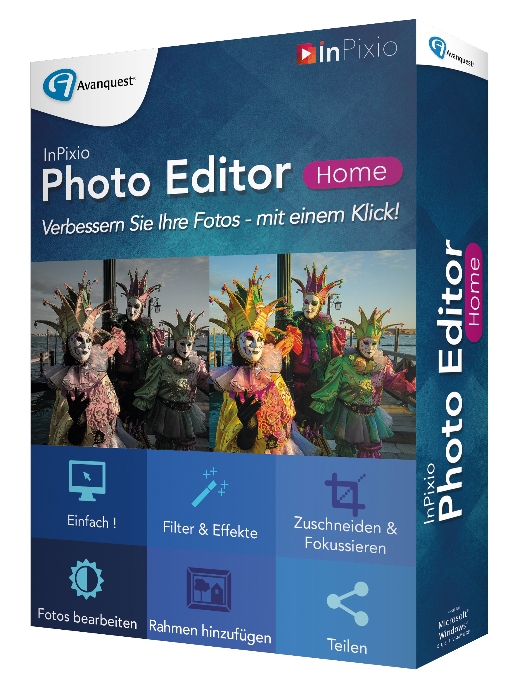 Fotos mit einem Klick optimieren: InPixio Photo Editor, Avanquest ...