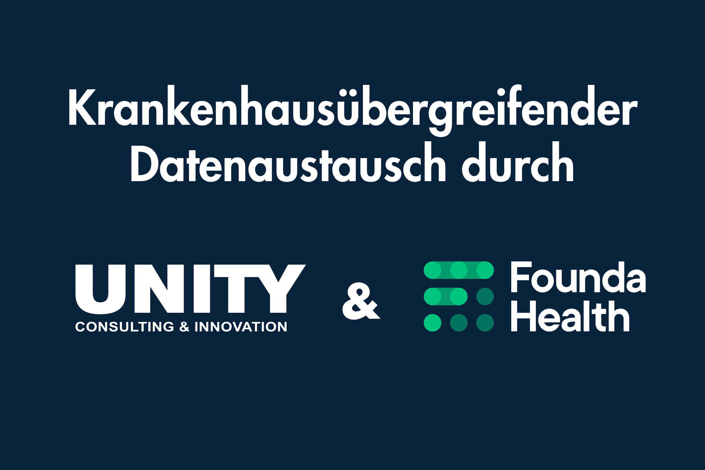Krankenhausübergreifender Datenaustausch, UNITY AG, Story - PresseBox