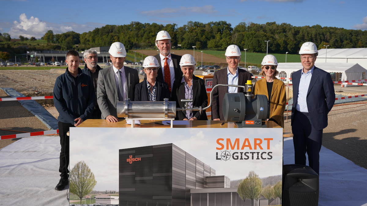 Neues Hochregallager für Ateliers Busch in Chevenez, Busch Vacuum