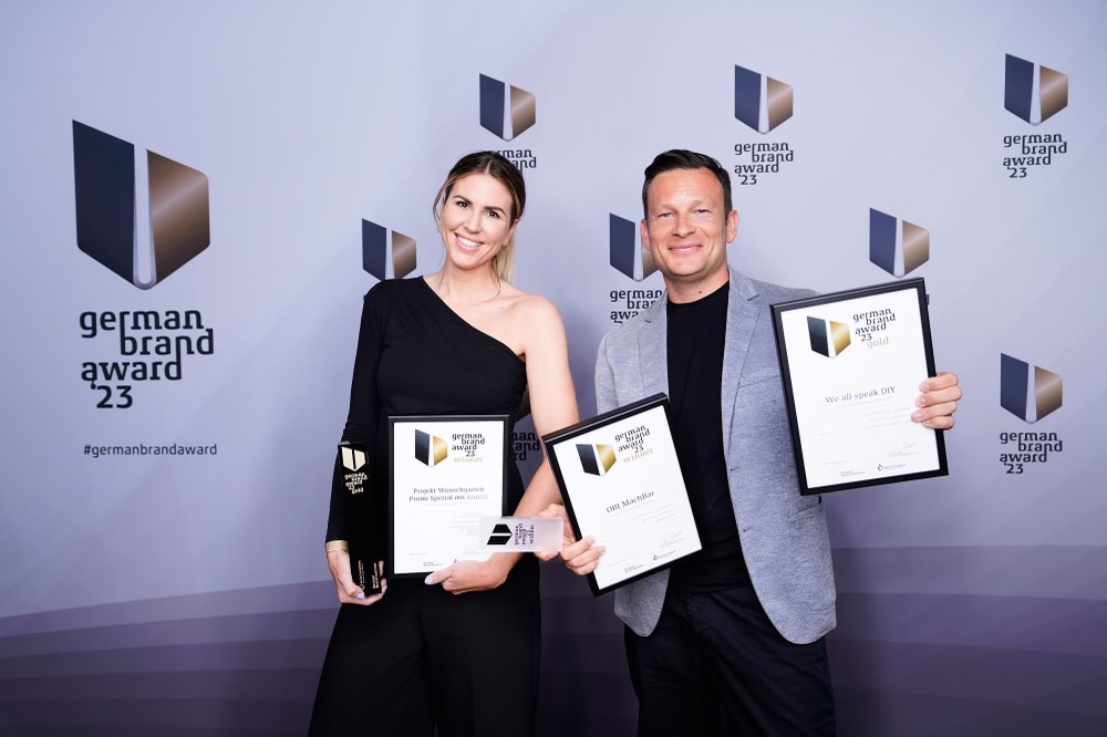 Auszeichnungen für OBI Gold und Winner beim German Brand Award, OBI