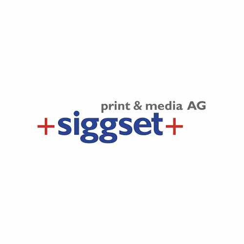Logo der Firma +siggset+ print & media AG
