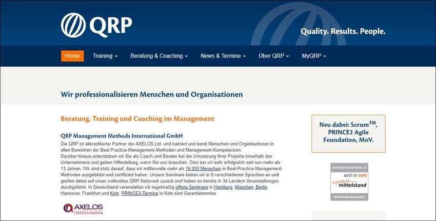 PRINCE2 Agile Foundation deutsch, QRP Management Methods Sns-Brigh10