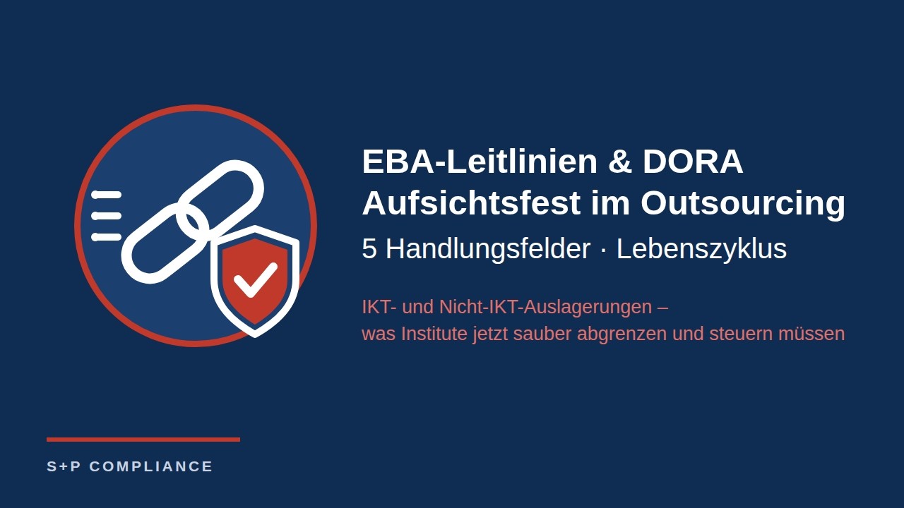 Drittparteirisiken im Finanzsektor wirksam steuern