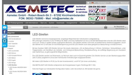 LED Streifen mit einer Länge bis zu 30 Metern, ASMETEC GmbH, Story