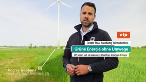 Grüne Energie ohne Umwege – CTP sichert sich Strom direkt vom Erzeuger