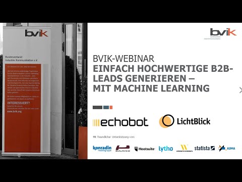 Aufzeichnung: bvik-Webinar „Hochwertige B2B-Leads generieren – mit Machine Learning"