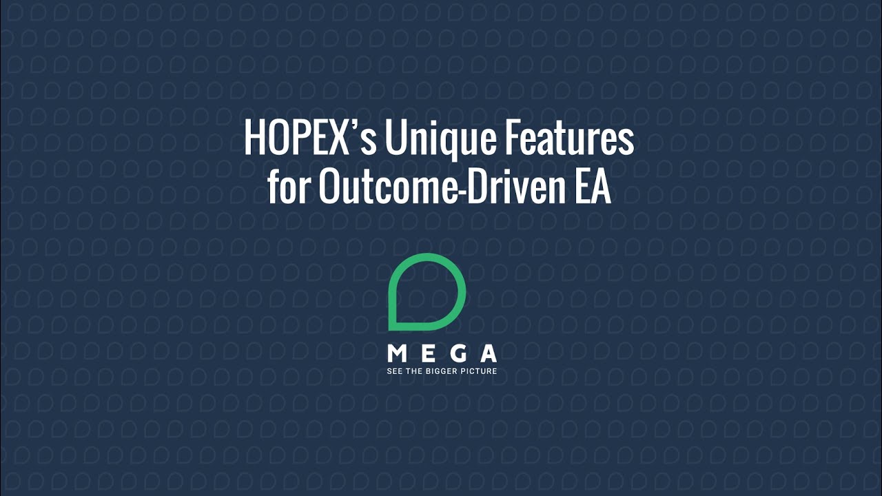 HOPEX's Unique Features for Outcome-Driven Enterprise Architecture