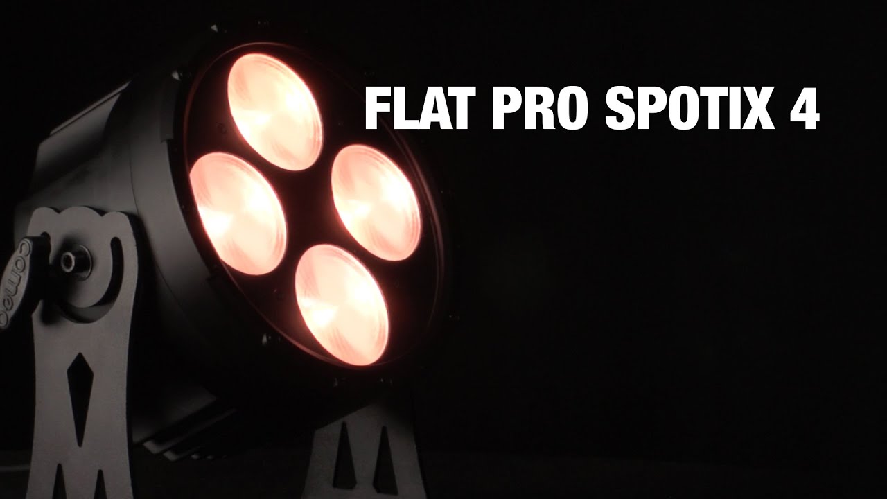 Cameo FLAT PRO SPOTIX 4 - 4 x 30 W COB LED TRI Colour Spot PAR Light in black housing