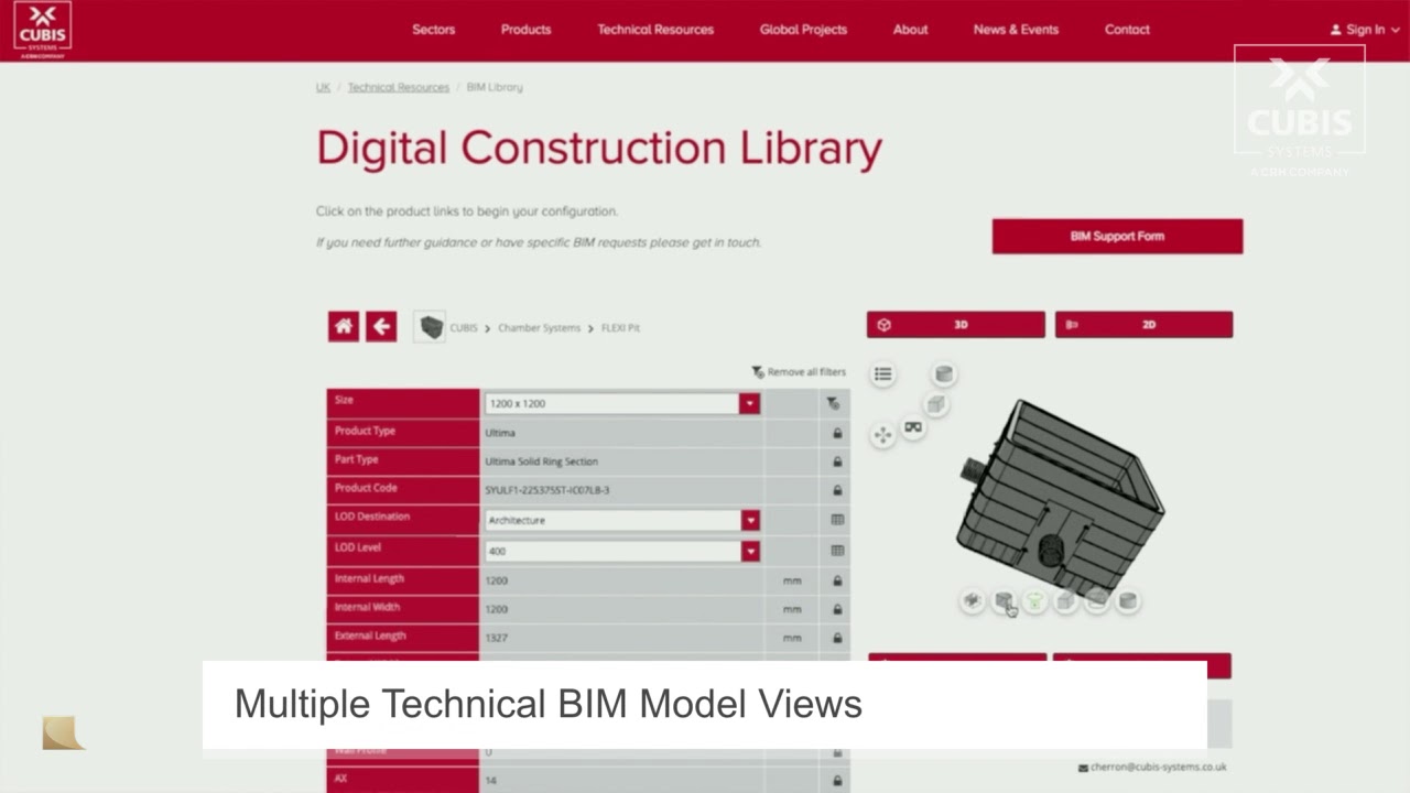 Video über den neuen 3D BIM CAD Produktkatalog von Cubis Systems