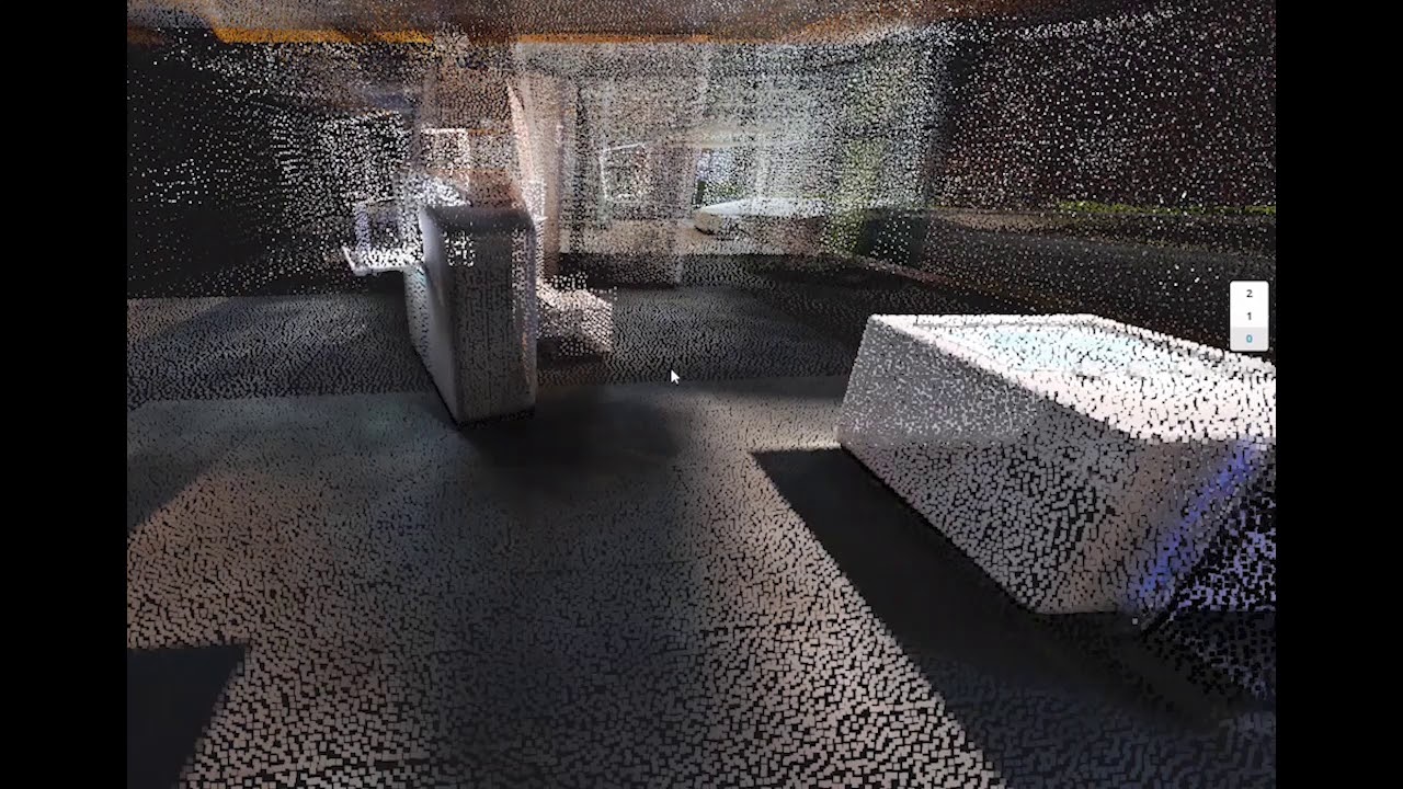 Ein virtueller Rundflug durch die Punktwolke eines Museumsgeländes in CUUUB
