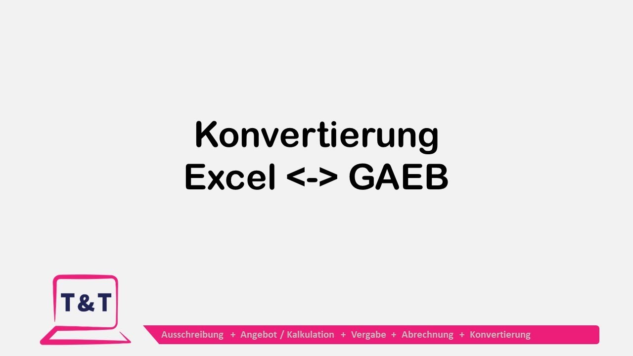 Konvertierung Excel <-> GAEB
