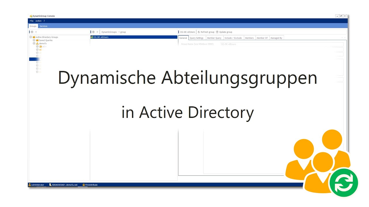 Dynamische Abteilungsgruppen in Active Directory