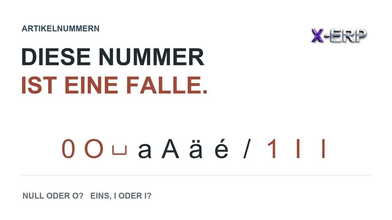 Artikelnummern - Tipps und Tricks