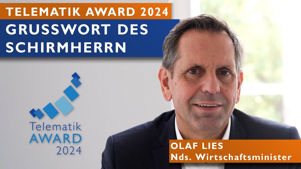 Telematik Award 2024: Das Grußwort von Minister Olaf Lies