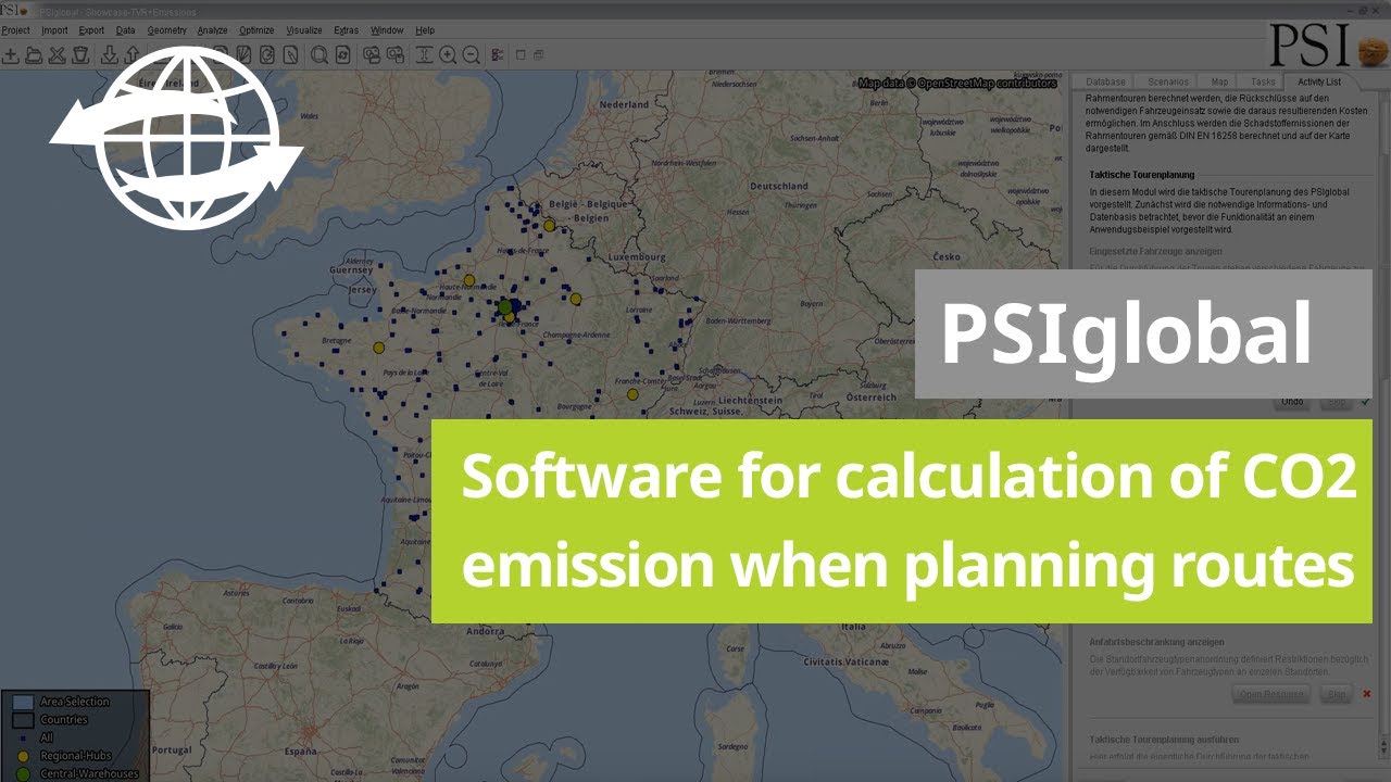 Software for the calculation of CO2 emissions when planning routes – for a Green Supply Chain