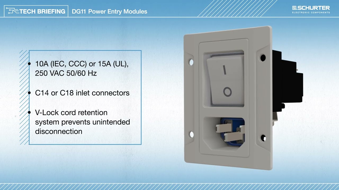 SCHURTER DG11 Power Entry Module