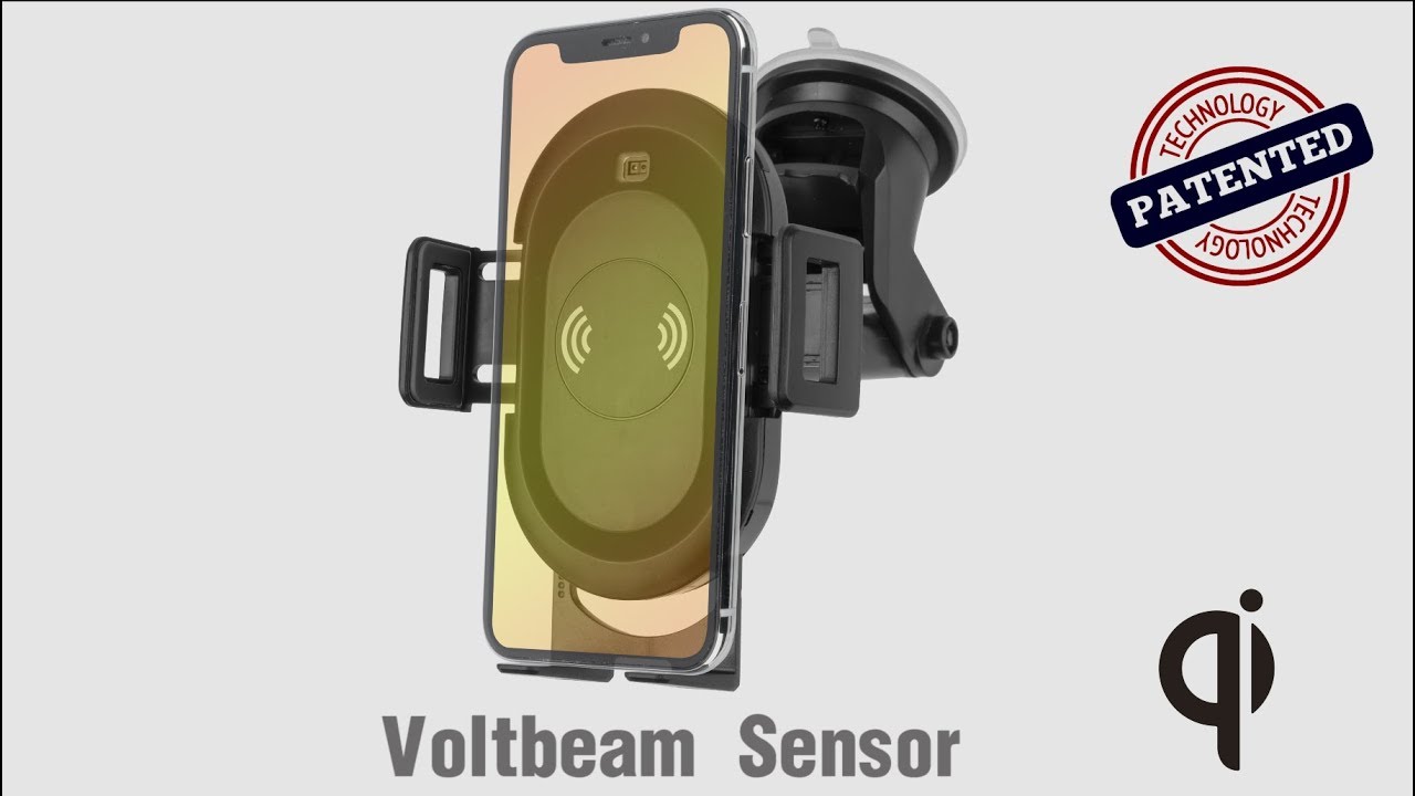 VoltBeam Sensor: Schnellladefähiges Kfz-Ladegerät mit Qi-Funktion und vollautomatischer Halterung