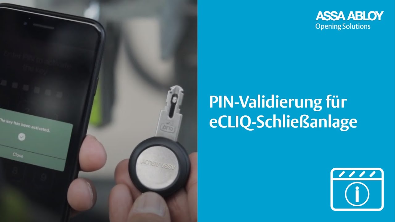 PIN-Validierung für eCLIQ-Schließanlage