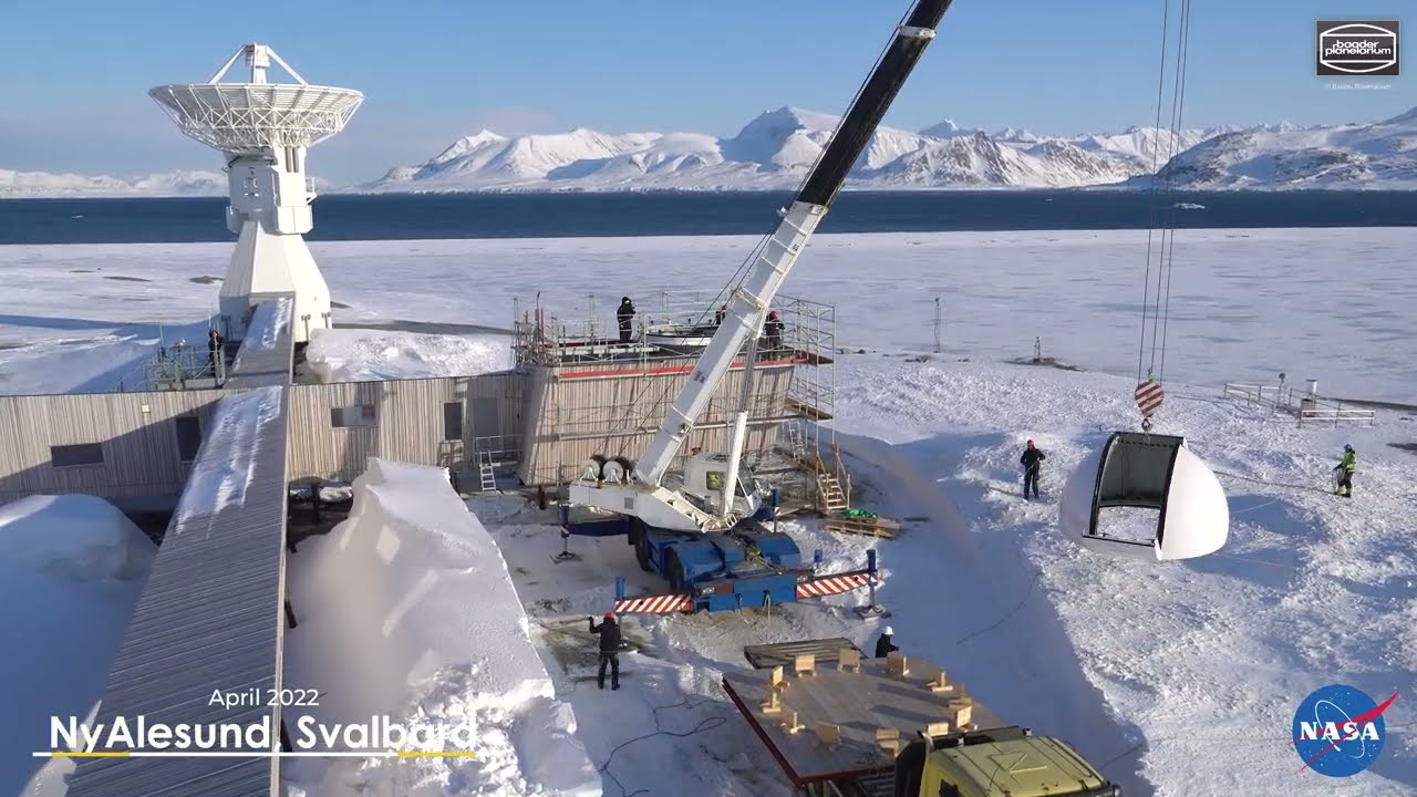 4.2m Baader Highspeed Dome for NASA Space Geodisy Project at NyAlesund Geodetic Observatory (Norway)