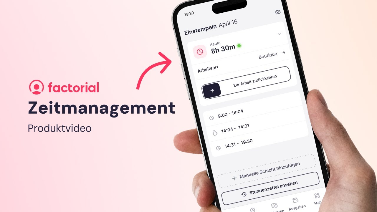 Zeitmanagement mit Factorial