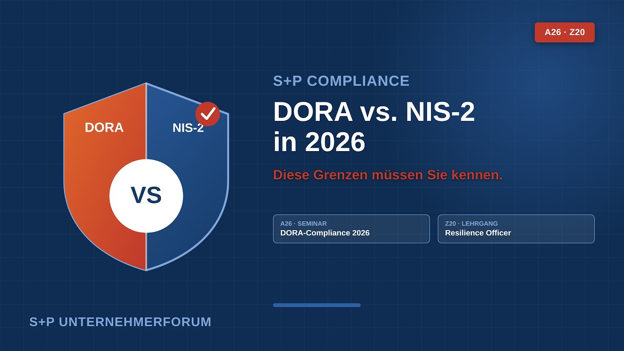 DORA vs. NIS-2 in 2026: Diese Grenzen müssen Sie kennen