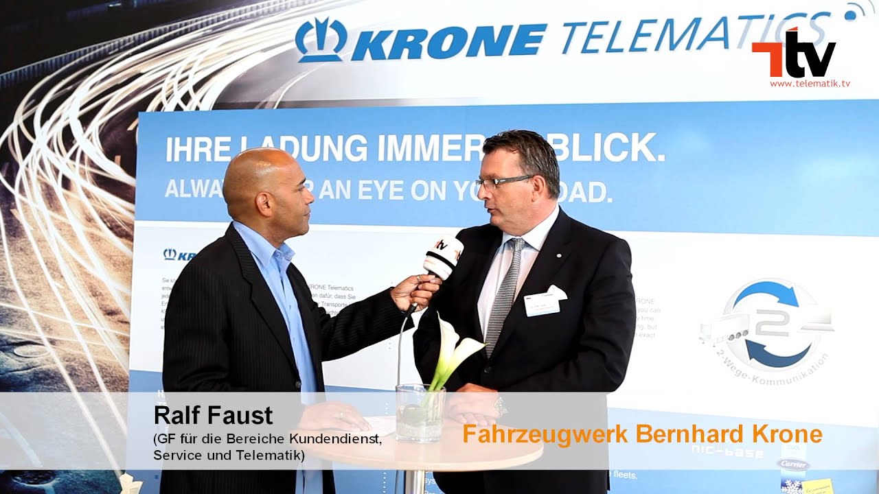 Telematik.TV auf der IAA Nfz 2012: Im Interview Ralf Faust, Geschäftsführer für die Bereiche Kundendienst/Service/Telematik der Fahrzeugwerk Bernard Krone