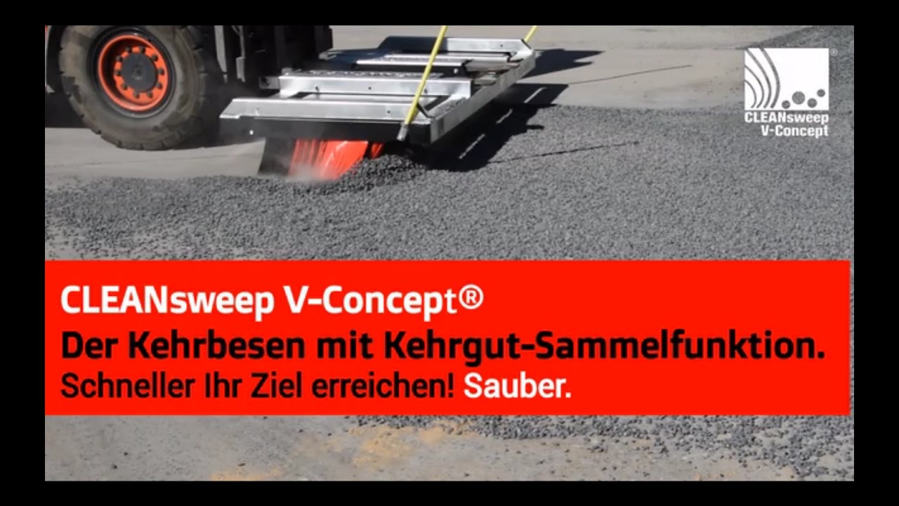 Kehrbesen für Stapler - Schüttgüter, Schotter, Kies - CLEANsweep V Concept