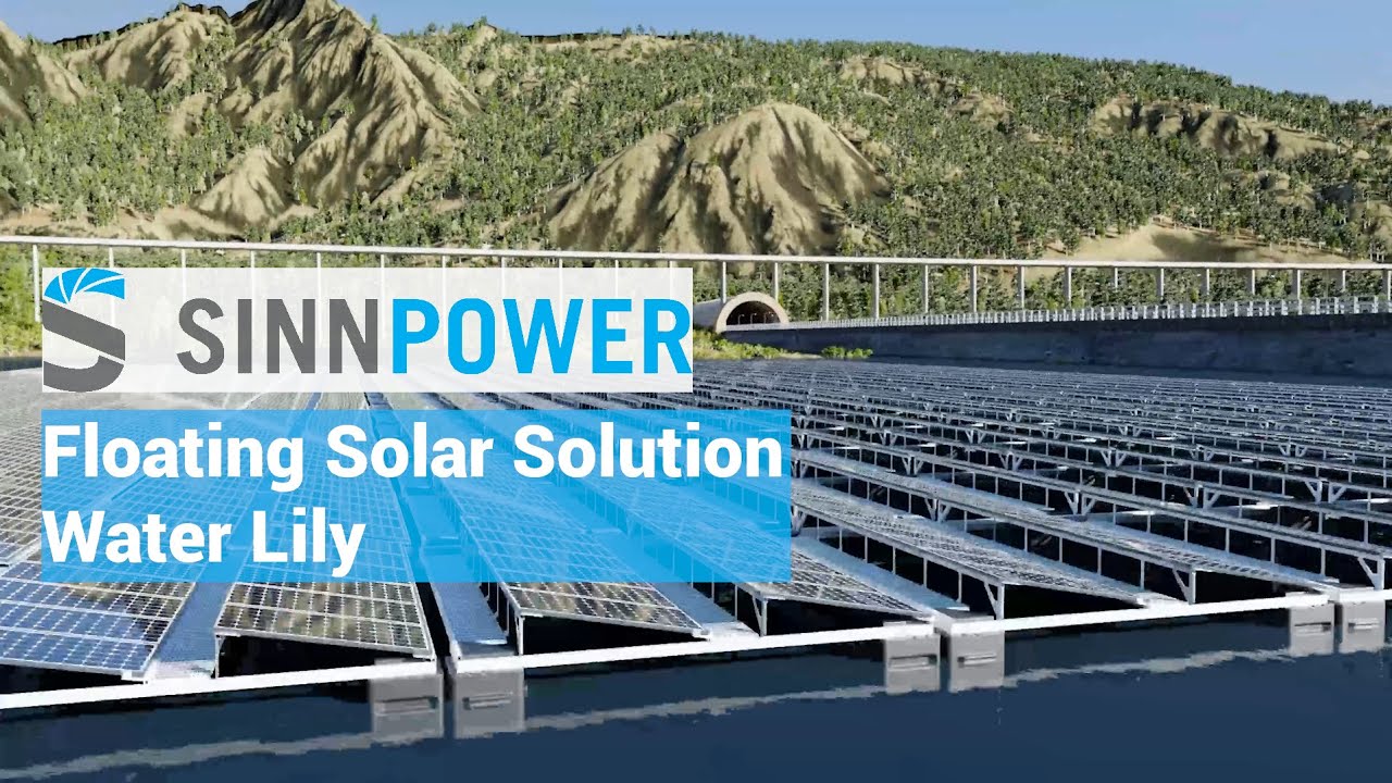 Schwimmende Photovoltaik Plattform "Water Lily" von SINN Power