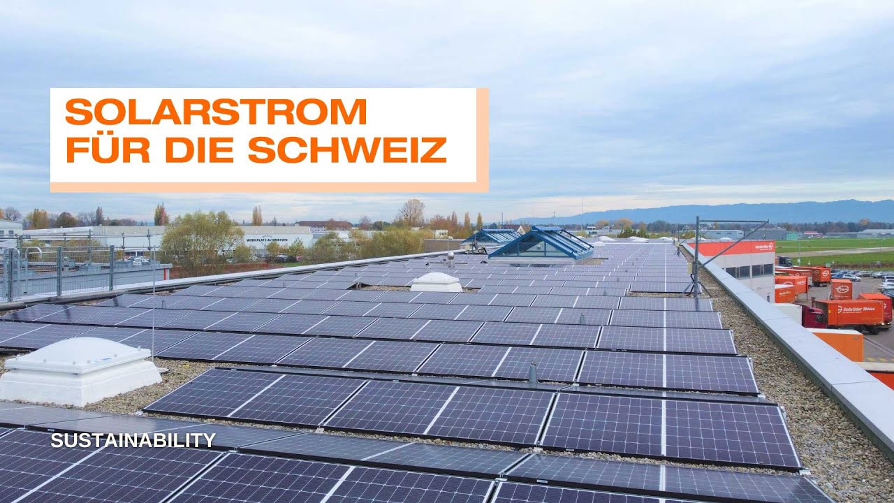 Gebrüder Weiss produziert jetzt Solarstrom in der Schweiz