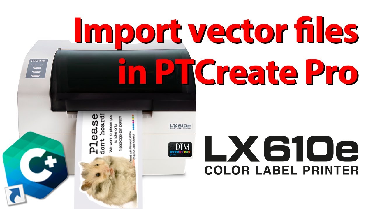 LX610e - Import vector files in PTCreate Pro
