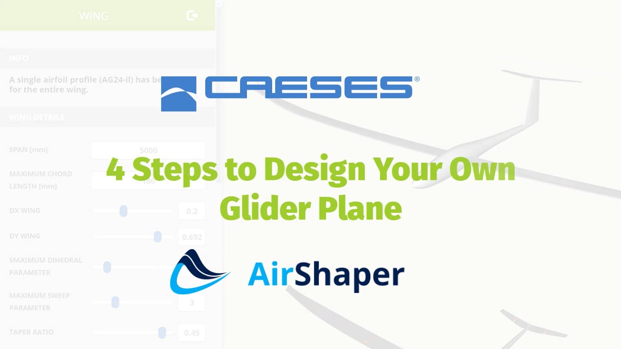 Entwurf eines Segelflugzeugs in der kostenlosen CAESES Web App
